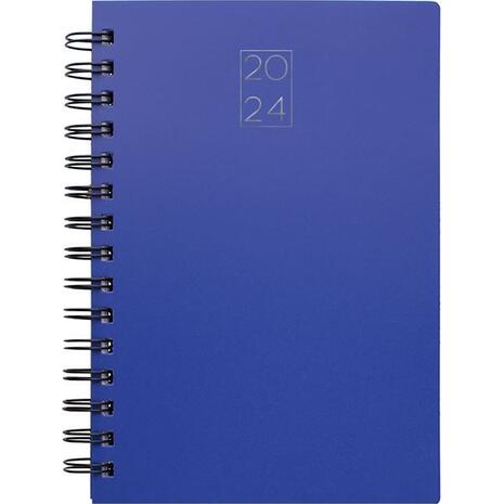 Ημερολόγιο ημερήσιο Spiral PP_B 21x29 2024 με εύκαμπτο εξώφυλλο μπλε